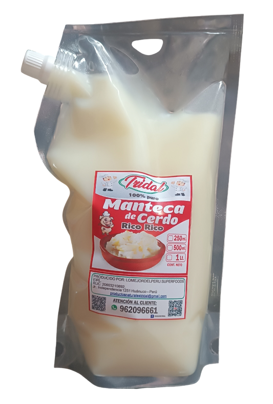 Manteca de cerdo 1 litro sachet