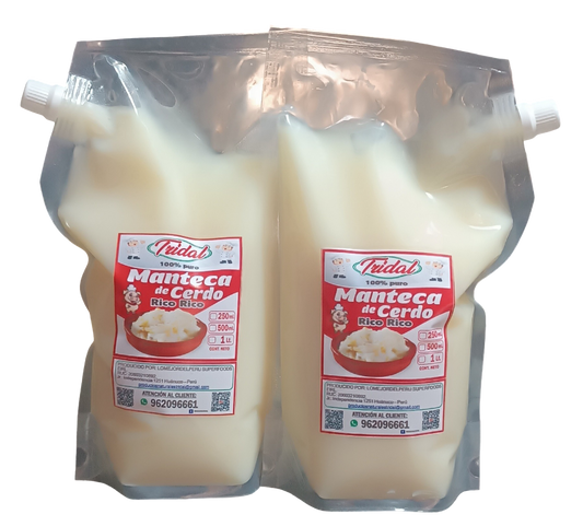 Manteca de cerdo 1 litro sachet